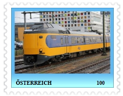 2020, Austrian personalized stamp with Dutch train